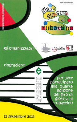 La locandina di Giro di GioStra al Rubattino 2013