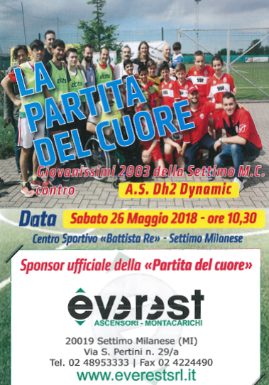 Partita del Cuore 2018: il contributo di Everest all’evento solidale di Settimo Milanese